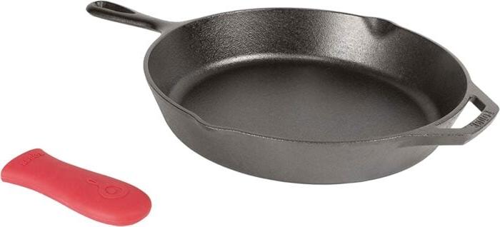 Biscotto-Pizza Fatto in Casa con Gocce di Cioccolato 4 Padella in ghisa con manico in silicone