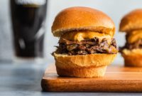 Slow Cooked Guinness Pulled Beef Sliders