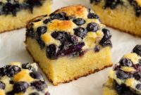 Zesty Lemon Ricotta Blueberry Cake