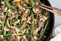 Savory Skillet Green Beans with Onions and Mushrooms
