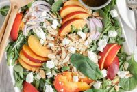 Sweet and Savory Peach and Goat Cheese Salad