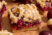 Cherry Almond Streusel Squares