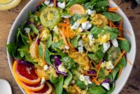 Zesty Winter Greens with Honey Citrus Vinaigrette