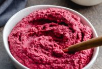 Vibrant Roasted Beet and White Bean Hummus