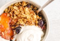 Gluten Free Peach and Blueberry Crisp