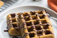 Grain-Free Pumpkin Spice Chocolate Chip Waffles