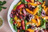 Vibrant Stone Fruit Salad with Zesty Mint Honey Dressing
