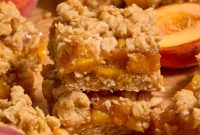 Peachy Almond Flour Crisp Bars