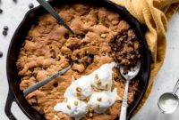 Irresistible Grain-Free Dairy-Free Pecan Chocolate Chip Skillet Cookie