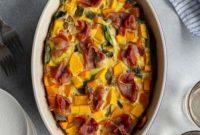 Golden Butternut Quiche with Spinach and Crispy Prosciutto