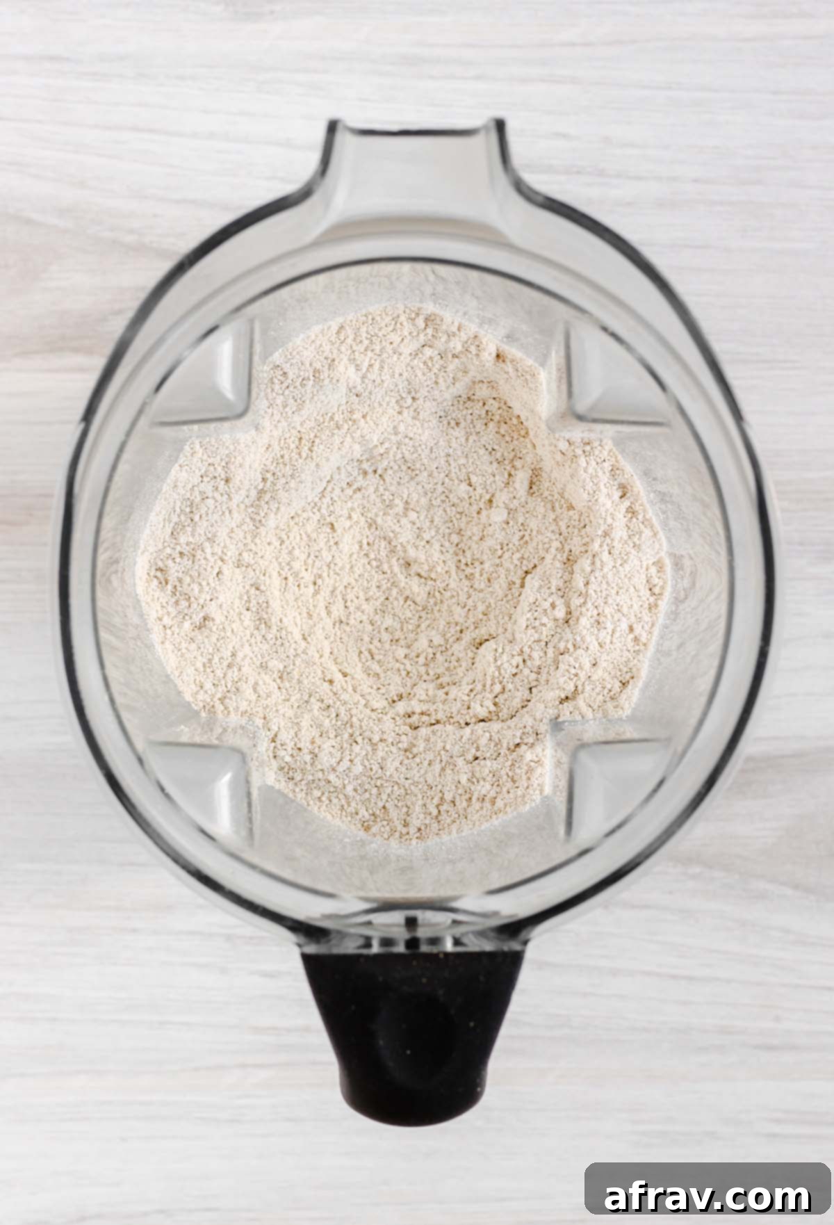 Oat flour in a blender.