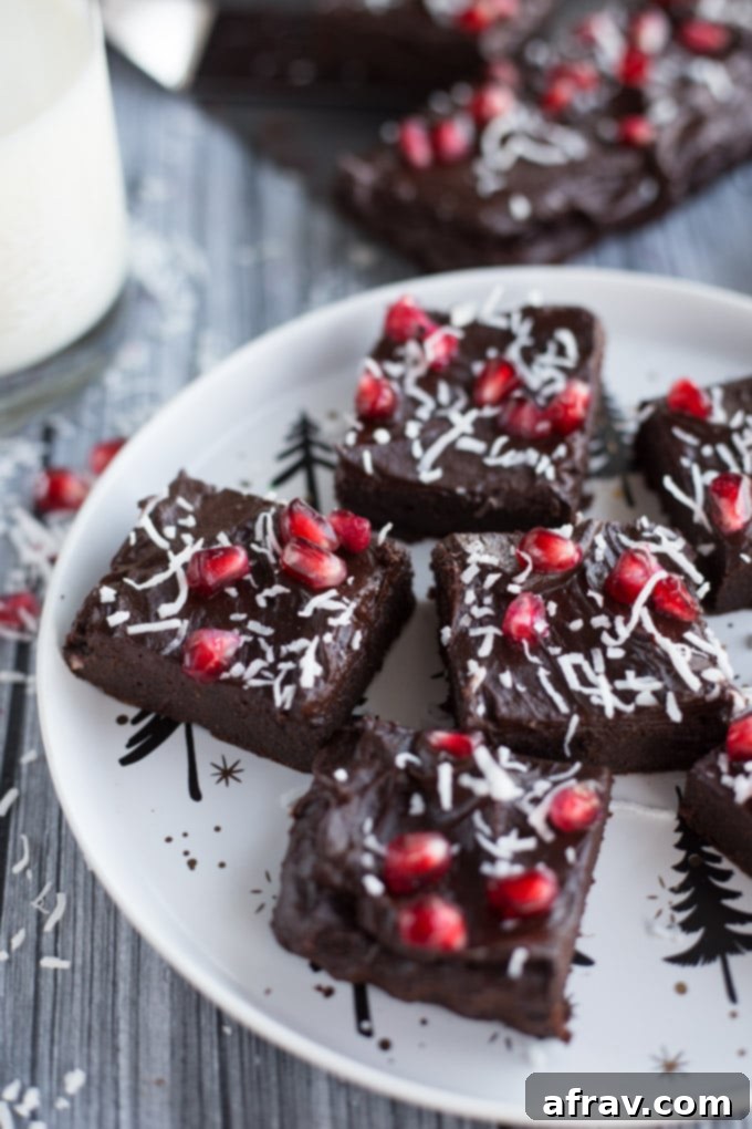 Peppermint Mocha Fudge Brownies with avocado frosting, a decadent but wholesome small batch holiday treat.