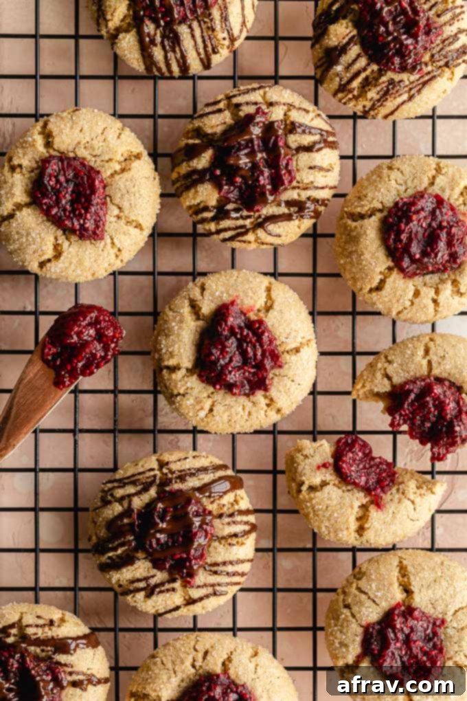 Cranberry Orange Thumbprint Cookies with chia jam