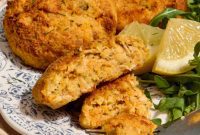 Air Fryer Tuna Cakes with Cheddar & Carrot Zest